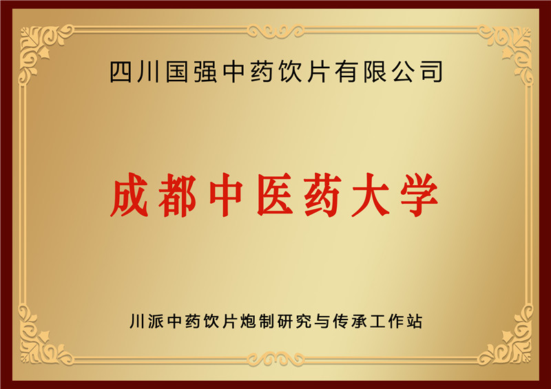 成都中医药大学 川派中药饮片炮制研究与传承工作站